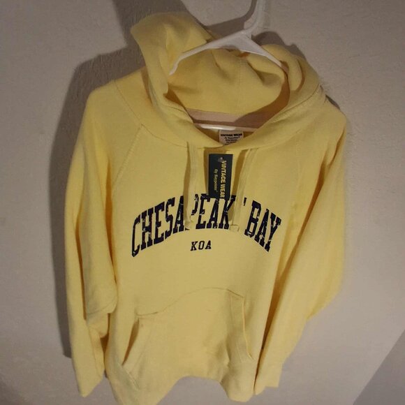 SWEATSHIRT TYPE HOODIE-- YELLOW SIZE LARGE (NWT) - Picture 8 of 8